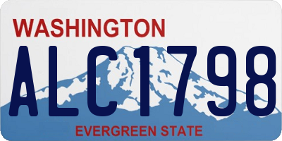 WA license plate ALC1798