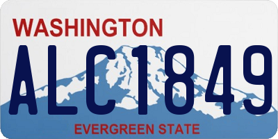WA license plate ALC1849