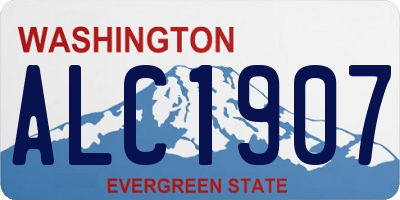 WA license plate ALC1907