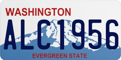 WA license plate ALC1956