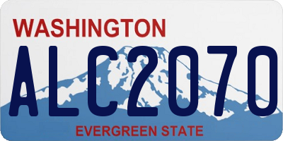 WA license plate ALC2070