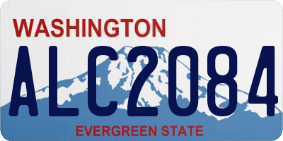 WA license plate ALC2084