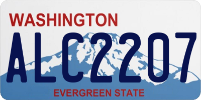 WA license plate ALC2207
