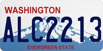 WA license plate ALC2213