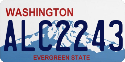 WA license plate ALC2243