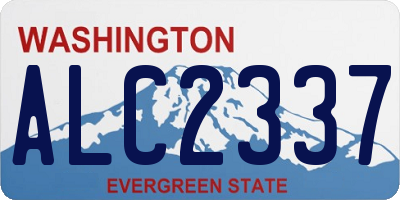 WA license plate ALC2337