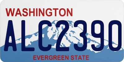 WA license plate ALC2390