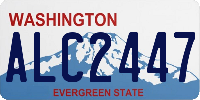 WA license plate ALC2447