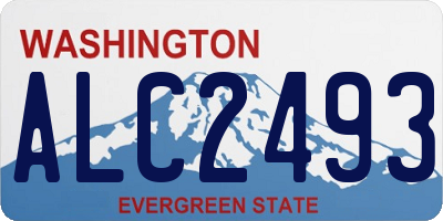 WA license plate ALC2493