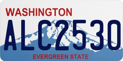 WA license plate ALC2530