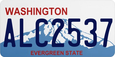 WA license plate ALC2537