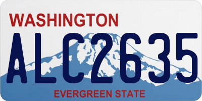 WA license plate ALC2635