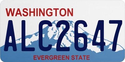 WA license plate ALC2647