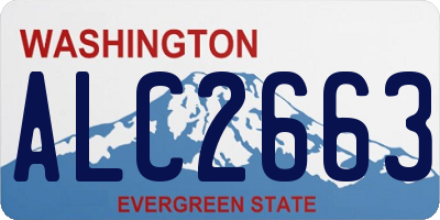 WA license plate ALC2663