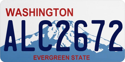WA license plate ALC2672