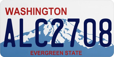 WA license plate ALC2708