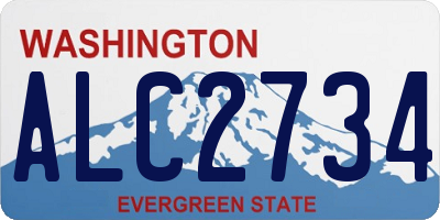 WA license plate ALC2734