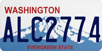 WA license plate ALC2774