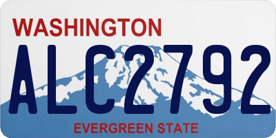 WA license plate ALC2792