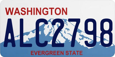 WA license plate ALC2798