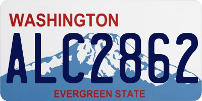 WA license plate ALC2862