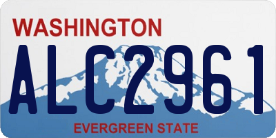 WA license plate ALC2961