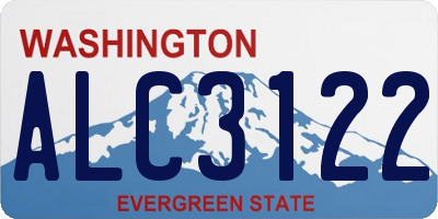 WA license plate ALC3122