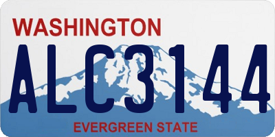 WA license plate ALC3144
