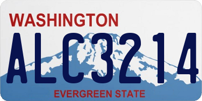 WA license plate ALC3214