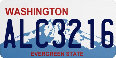 WA license plate ALC3216