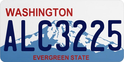 WA license plate ALC3225