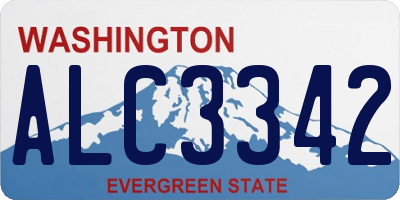 WA license plate ALC3342