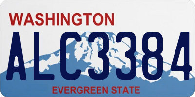 WA license plate ALC3384