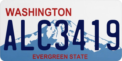 WA license plate ALC3419