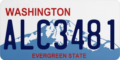 WA license plate ALC3481