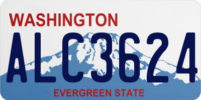WA license plate ALC3624