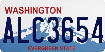 WA license plate ALC3654
