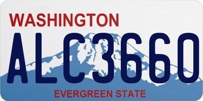 WA license plate ALC3660