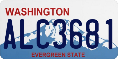 WA license plate ALC3681