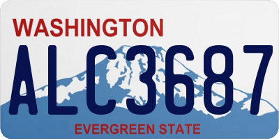 WA license plate ALC3687