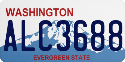WA license plate ALC3688