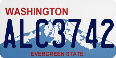 WA license plate ALC3742