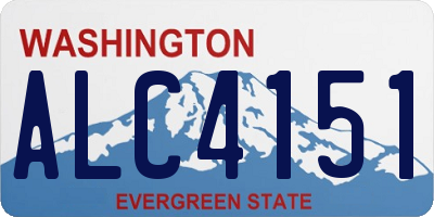 WA license plate ALC4151