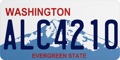 WA license plate ALC4210