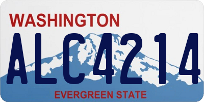WA license plate ALC4214