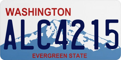 WA license plate ALC4215