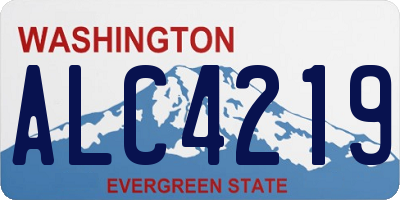 WA license plate ALC4219