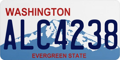 WA license plate ALC4238
