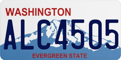 WA license plate ALC4505