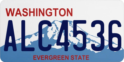 WA license plate ALC4536
